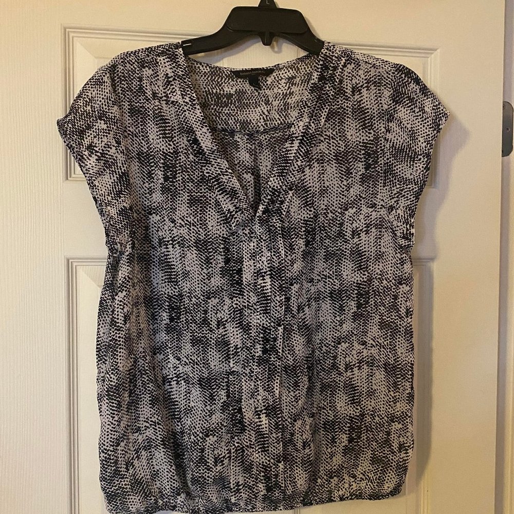 Black/White Work Blouse